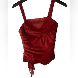CACHE vintage red corset top size small